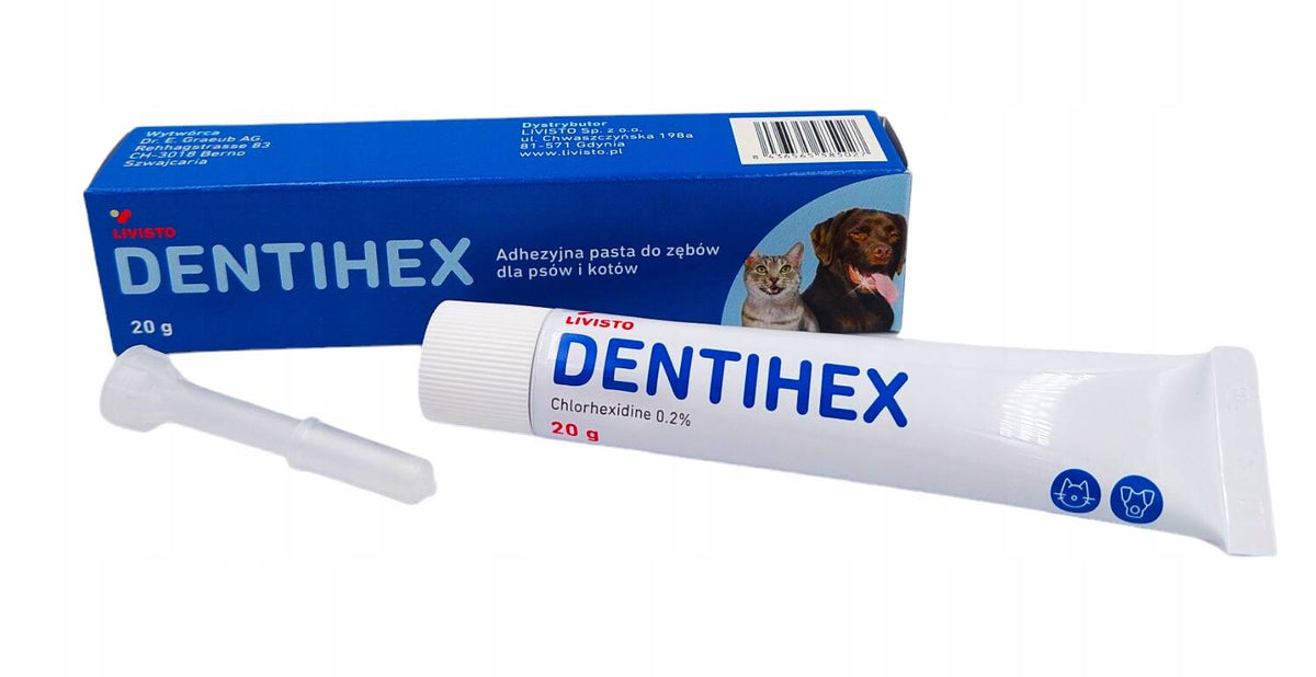 DENTIHEX Adhesive Toothpaste for Dog and Cat 20g Livisto Manufacturer code 8436565585027