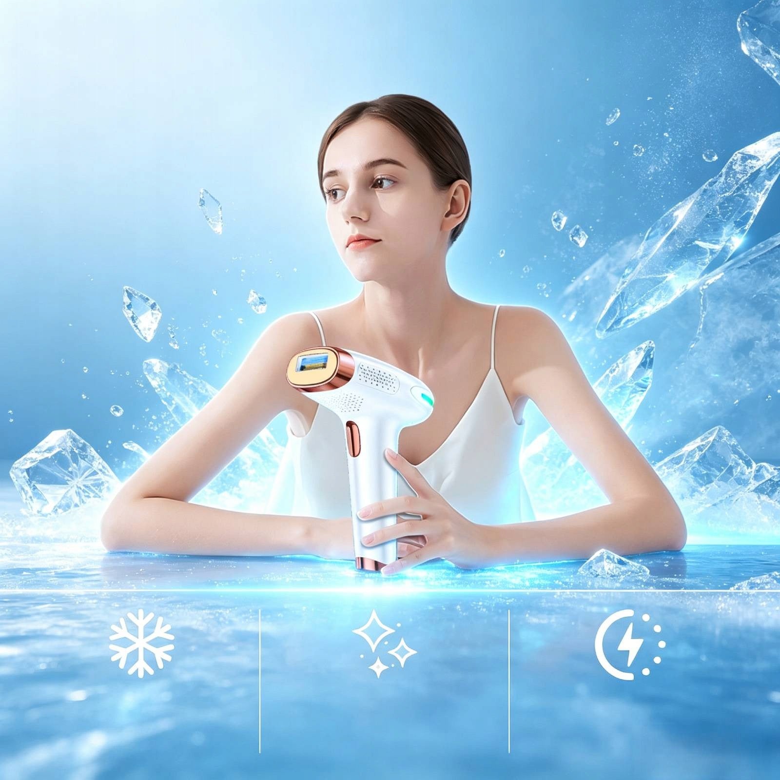 DEPILATOR LASEROWY IPL DO WŁOSÓW TWARZY CIAŁA BIKINI DEPILACJA BEZBOLESNY Manufacturer code Painless Hair Removal