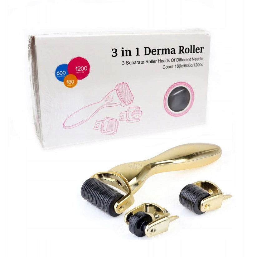 DERMA ROLLER 3in1 0,5 1,0 3,0 mm FACE AND BODY ROLLER SET Brand Deni Carte