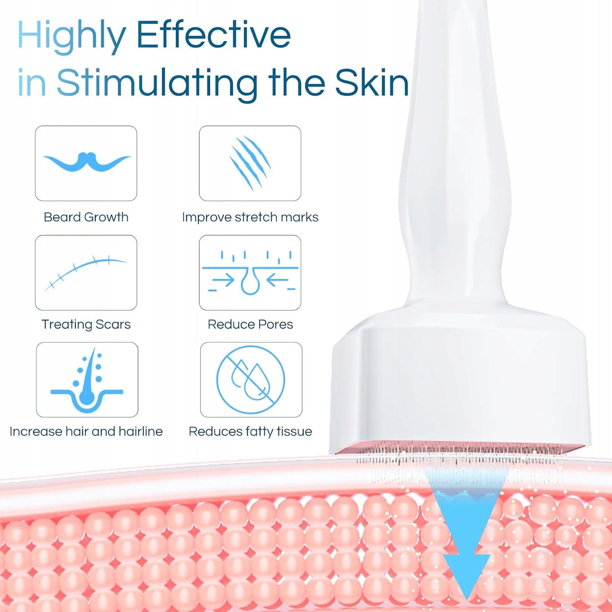 DERMASTAMP FOR MICRONEEDLING ADJUSTABLE 0 TO 3 MM 140 TITANIUM NEEDLES Manufacturer code 5905264606751