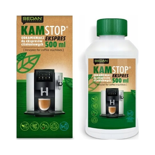DESCALER FOR PRESSURE COFFEE MACHINES LACTIC ACID KAMSTOP 500ML