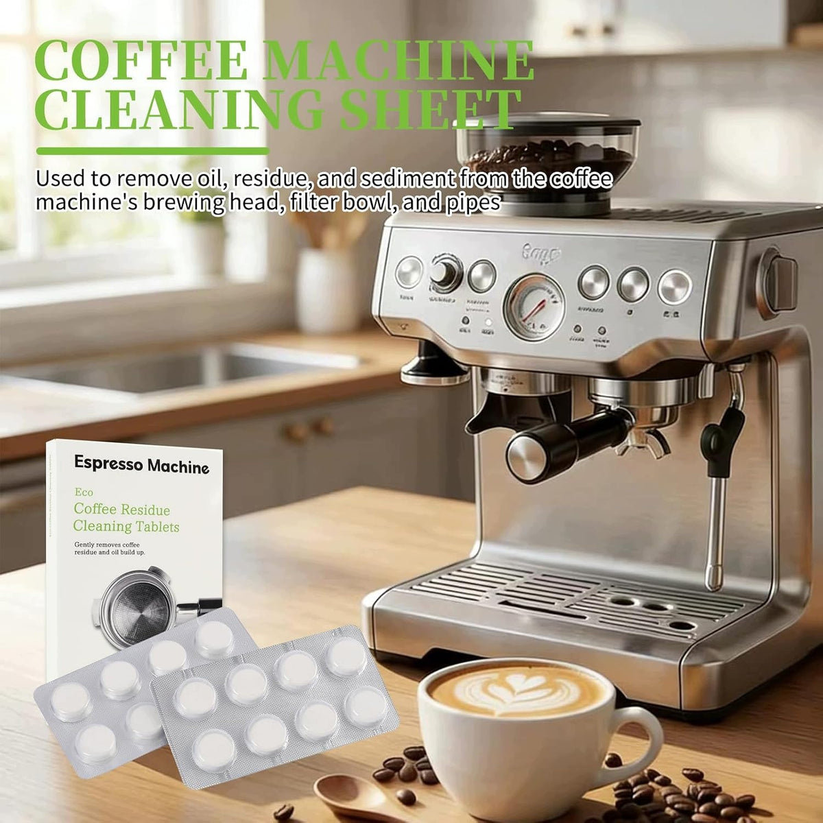 DESCALING CLEANING TABLETS 16 PIECES COFFEE MACHINE REPLACEMENT FOR SAGE Brand no brand