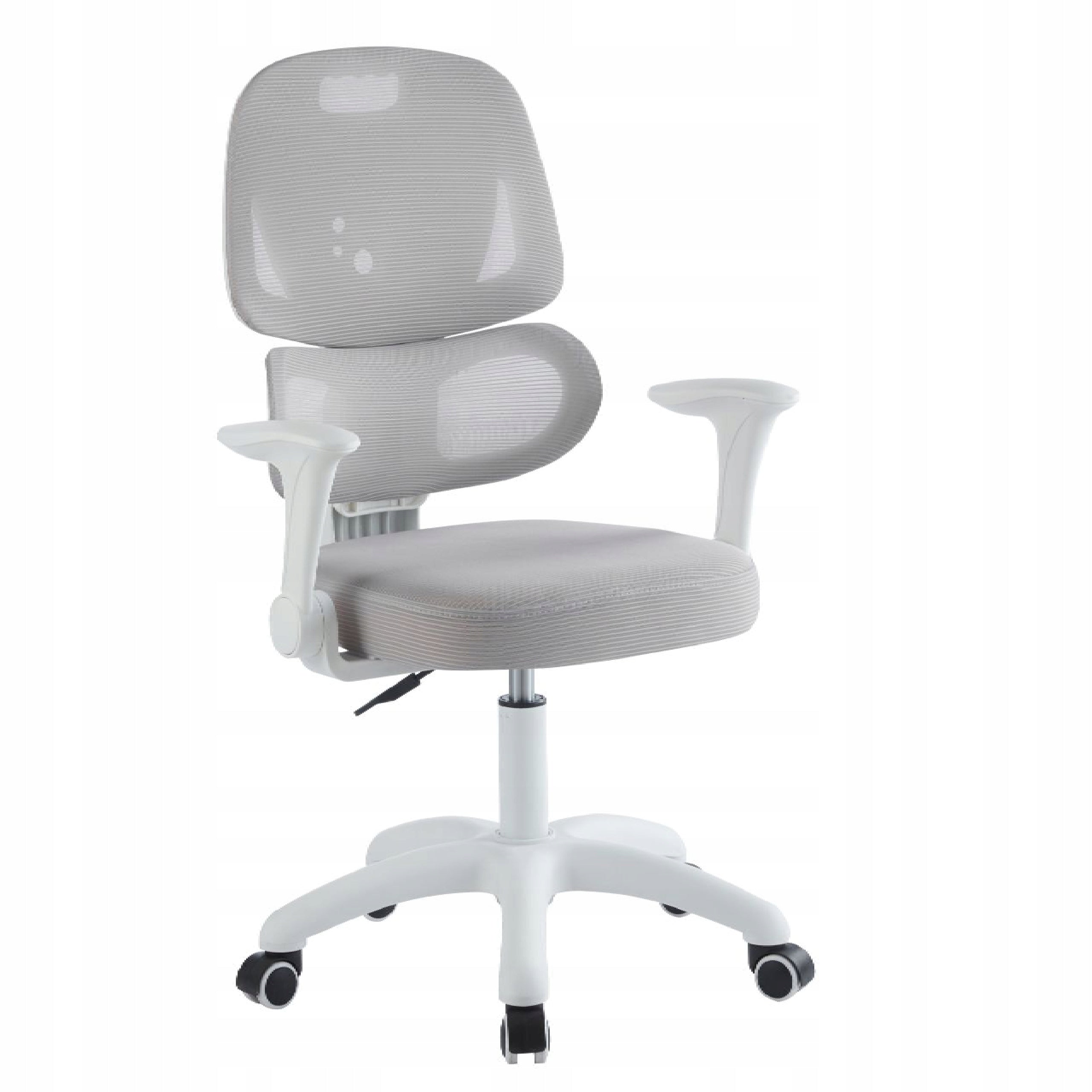 DESK CHAIR ARMCHAIR GREY WHITE YOUTH UPHOLSTERED Manufacturer code FB 28-FX SZARY