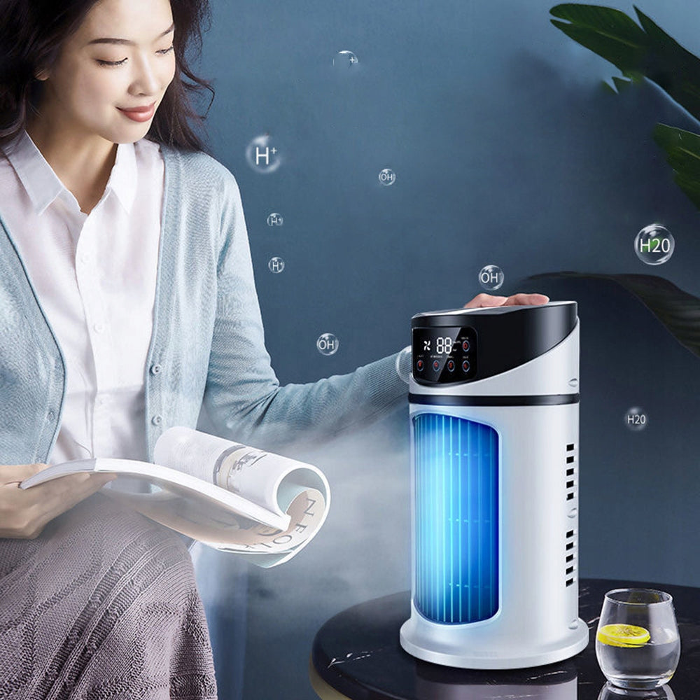 DESK FAN COOLING HUMIDIFIER PORTABLE AIR CONDITIONER 6 SPEEDS Packaging status original