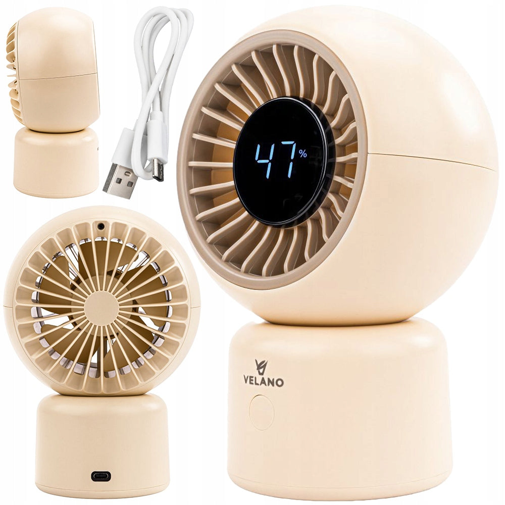 DESK FAN CORDLESS TABLE FAN WIRELESS QUIET USB-C