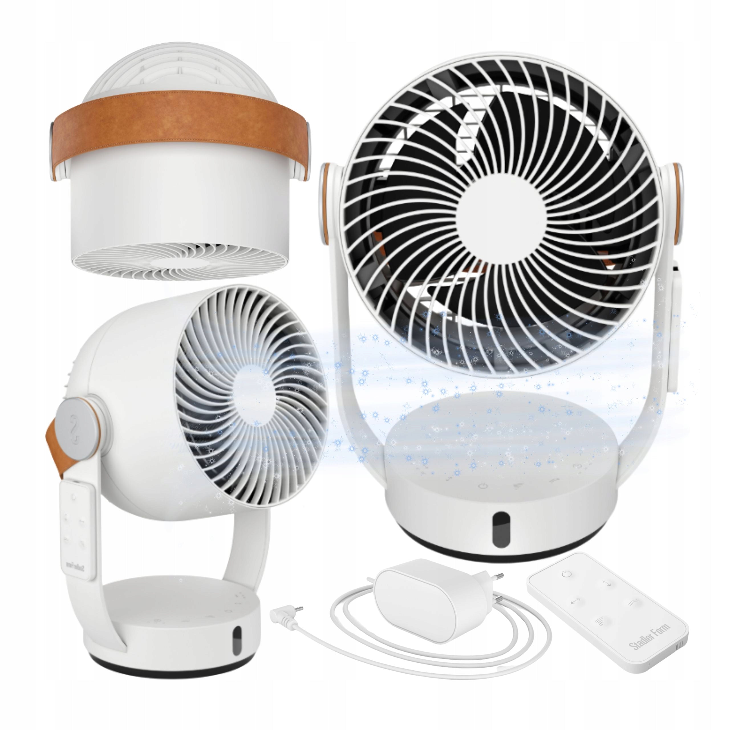 DESK FAN LEO STADLER FORM WHITE 3D OSCILLATION FAN