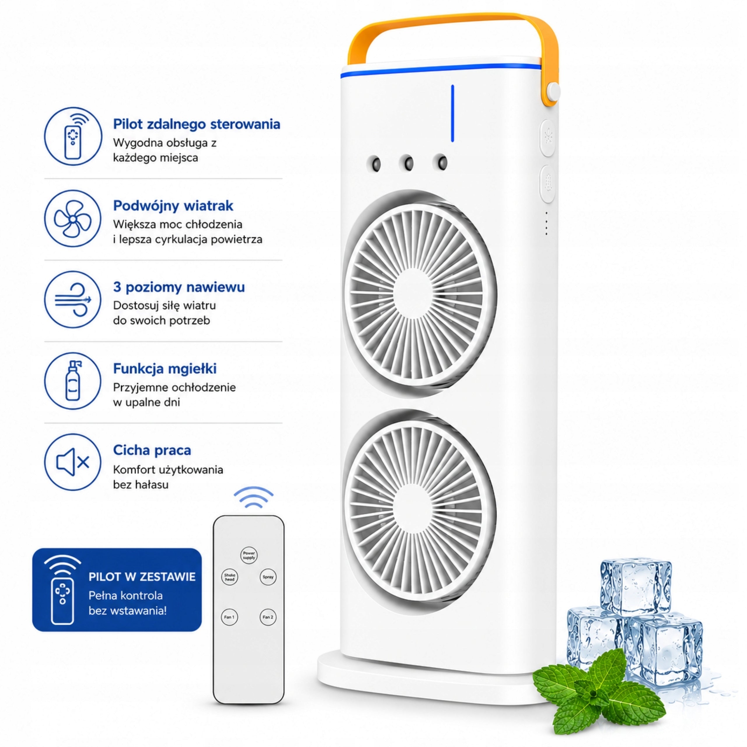 DESK FAN PORTABLE 4IN1 WATER AIR CONDITIONER USB REMOTE CONTROL Brand no brand