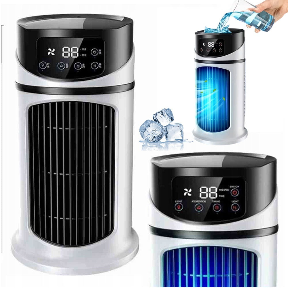 DESK FAN PORTABLE WATER AIR CONDITIONER USB 6 GEAR TIMER