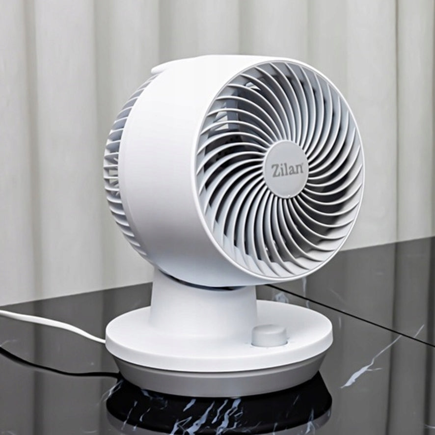 DESK FAN WHITE 3 SPEEDS POWERFUL QUIET 45W Model Air Circulator Table Fan