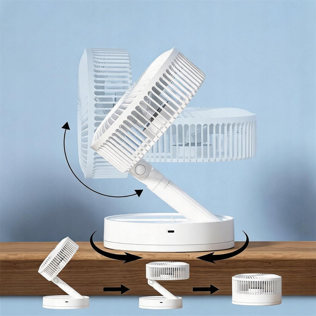 DESK FAN WIRELESS MINI WINDMILL STANDING USB BATTERY FOLDABLE Manufacturer code 721947