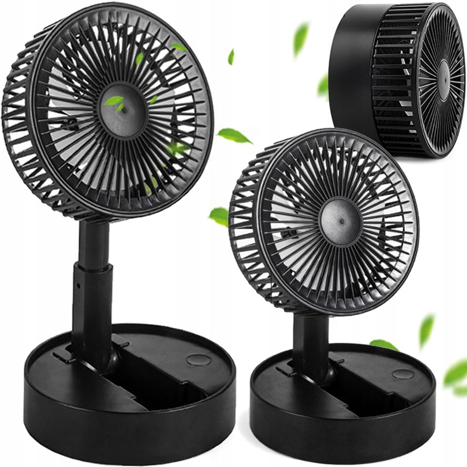 DESK FAN WIRELESS MINI WINDMILL STANDING USB BATTERY FOLDABLE