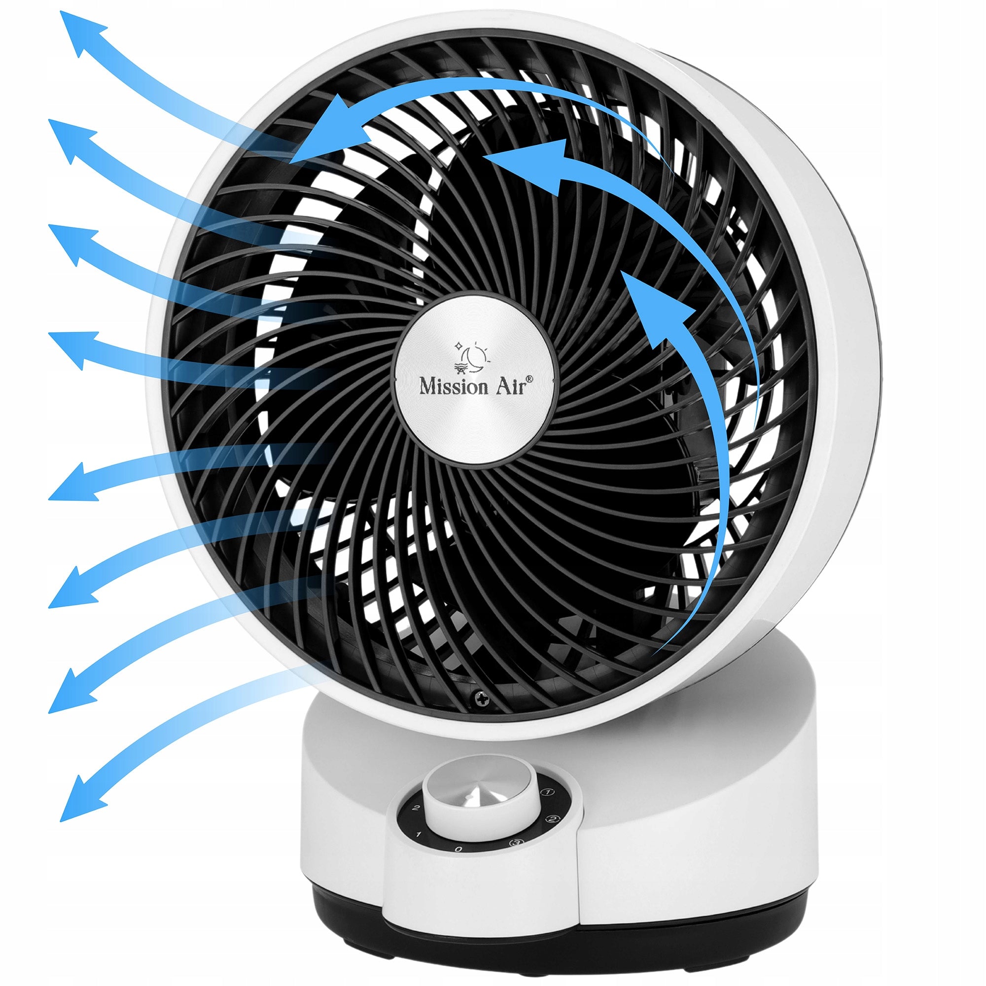 DESK FAN small fan STRONG QUIET circulator GLOBE 50W oscillation Brand Mission Air