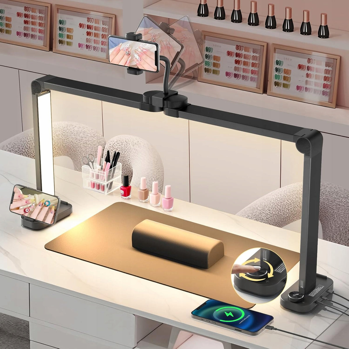 DESK LAMP RECTANGULAR LED 86CM ADJUSTABLE FOR MANICURE TATTOO EYELASHES
