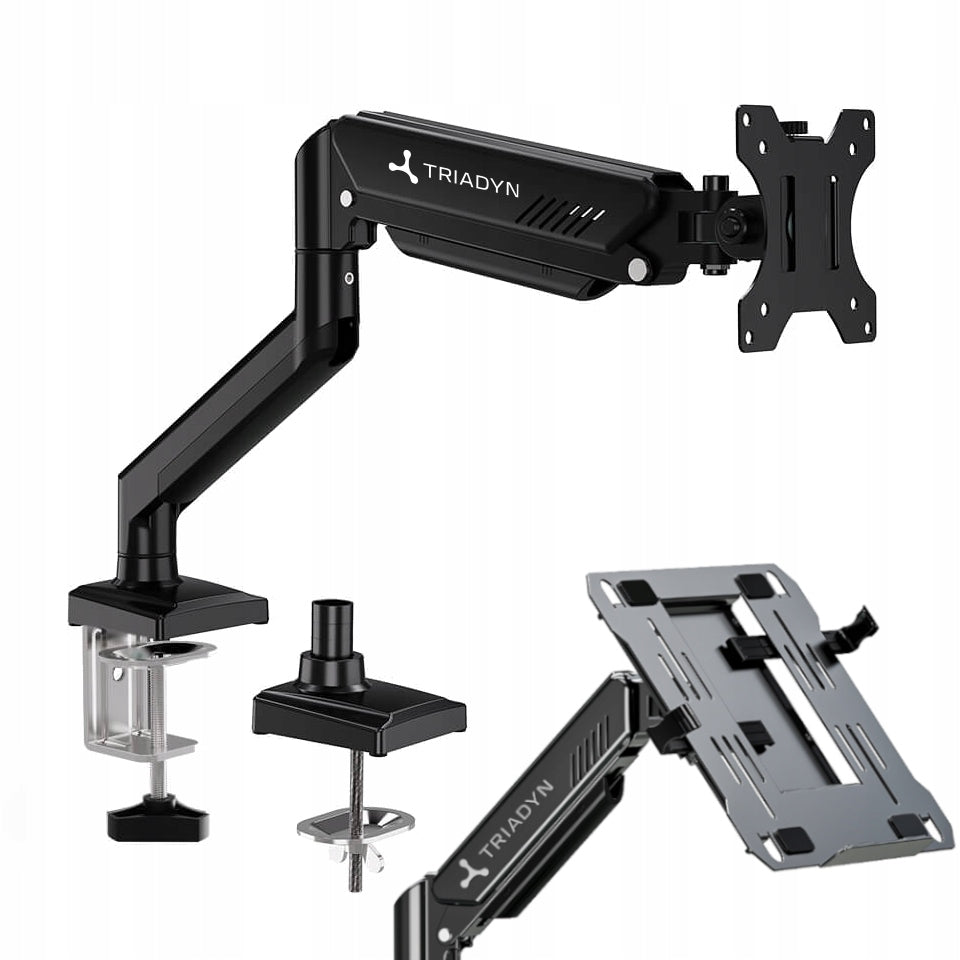 DESK MOUNT FOR MONITOR OR LAPTOP ADJUSTABLE 10KG TRIADYN