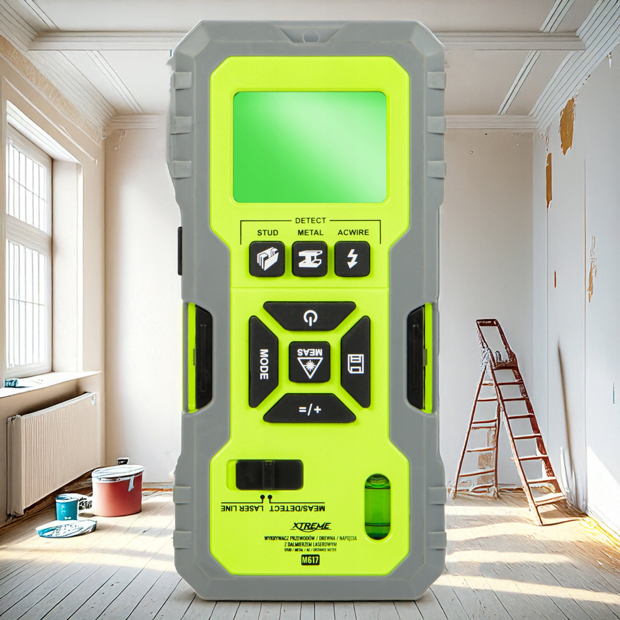 DETECTOR 5IN1 WOOD DETECTOR METAL TENSION WIRES LASER RANGEFINDER Kind wood detector metal detector wire detector