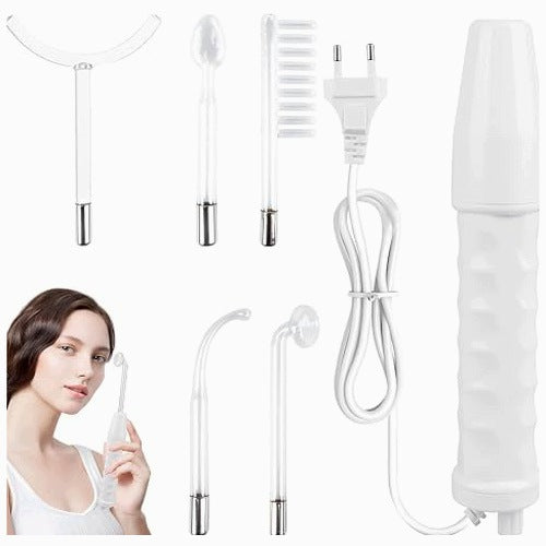 DEVICE DARSONVAL FACE 5 PROBES ELECTROTHERAPY HOME MASSAGE FOR WOMEN
