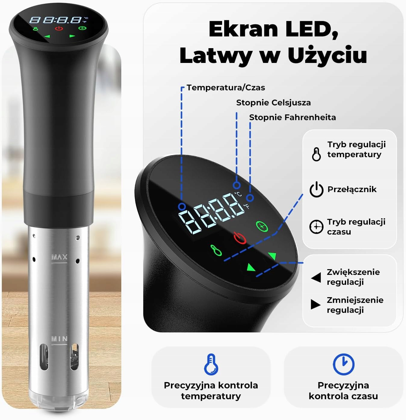 DEVICE SOUS VIDE 770W THERMOREGULATION 0,1°C 3D CIRCULATION Model XK-1903