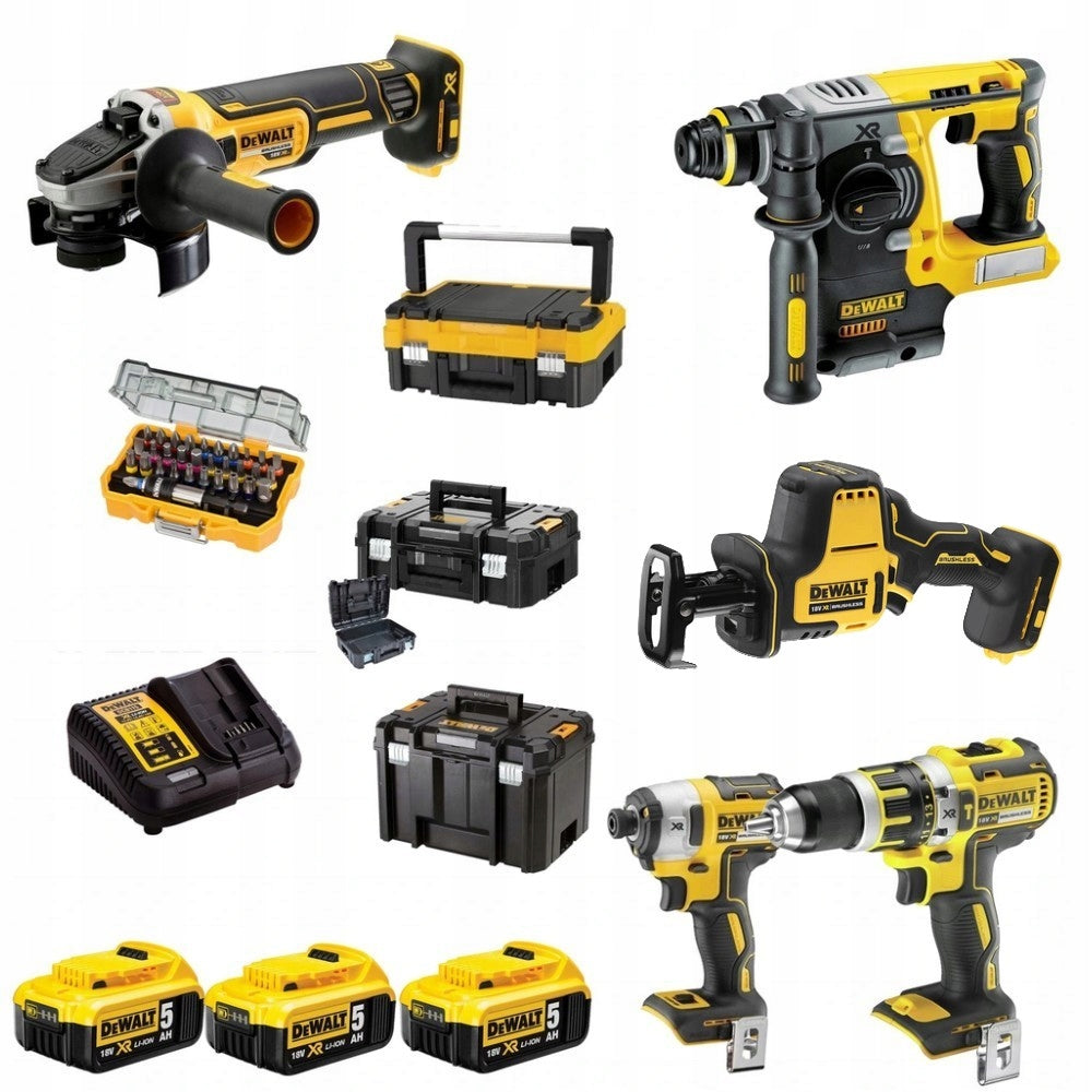 DEWALT COMBO TOOL SET 5 element 18V 3x5.0Ah