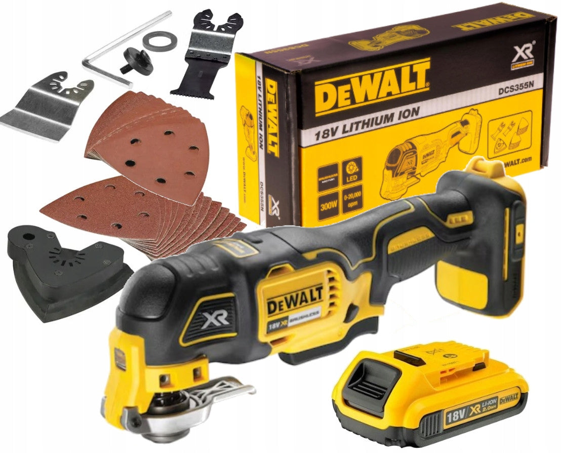 DEWALT TOOL MULTIFUNCTION DEVICE WITH ACCESSORIES AKU 2AH DCS355D1 Brand DeWalt