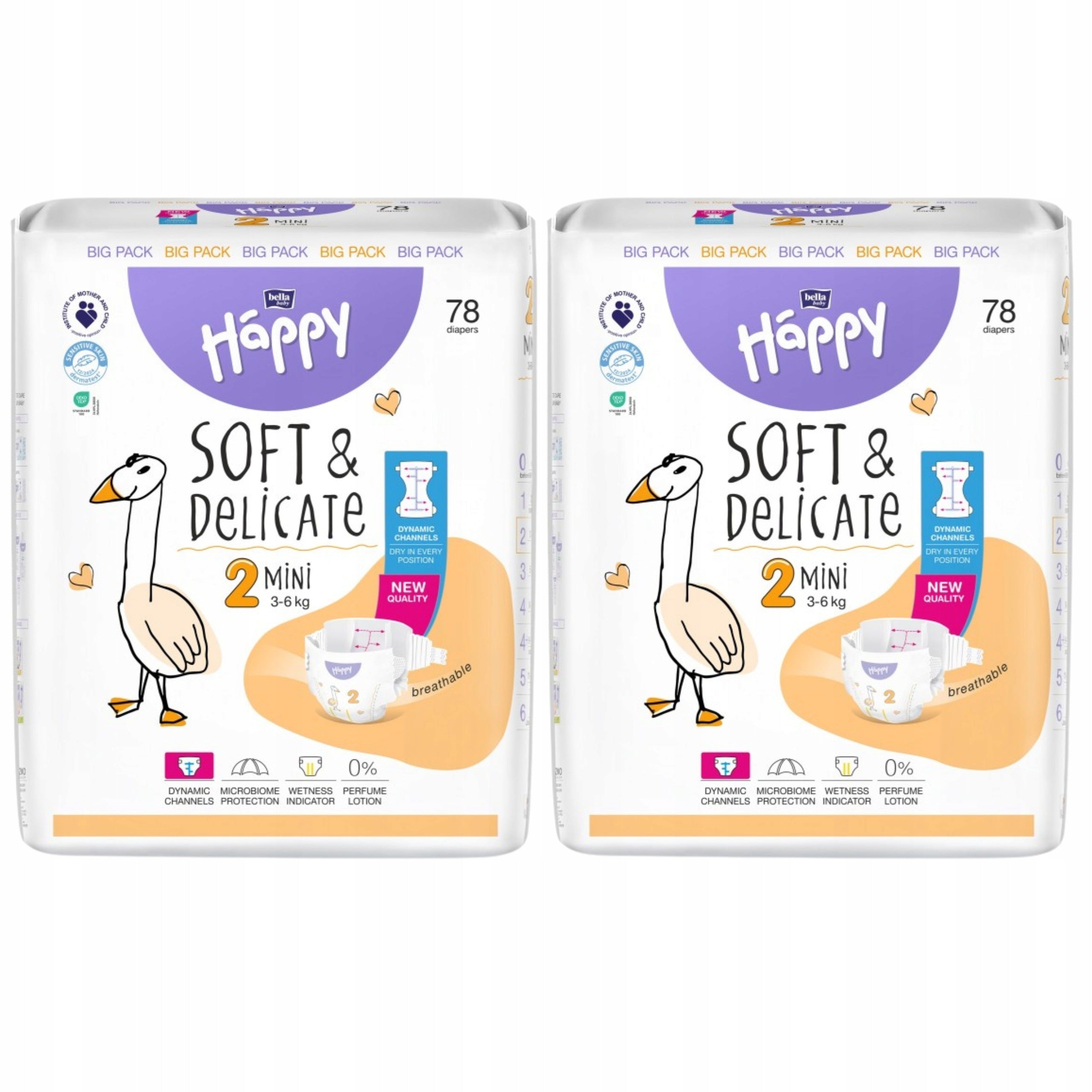 DIAPERS BELLA HAPPY 2 MINI 3-6KG 78PCS.