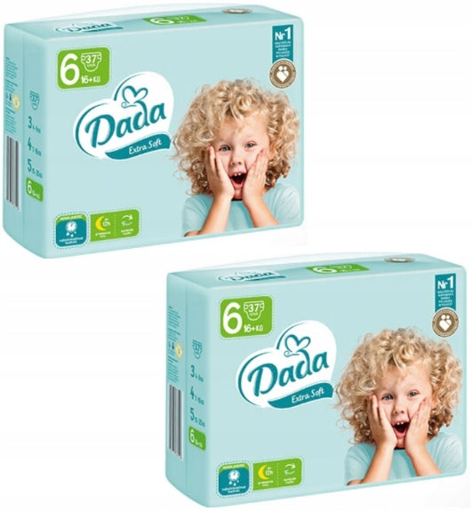 DIAPERS DADA EXTRA SOFT 6 74 PCS 15-25 KG ALOE 2x37