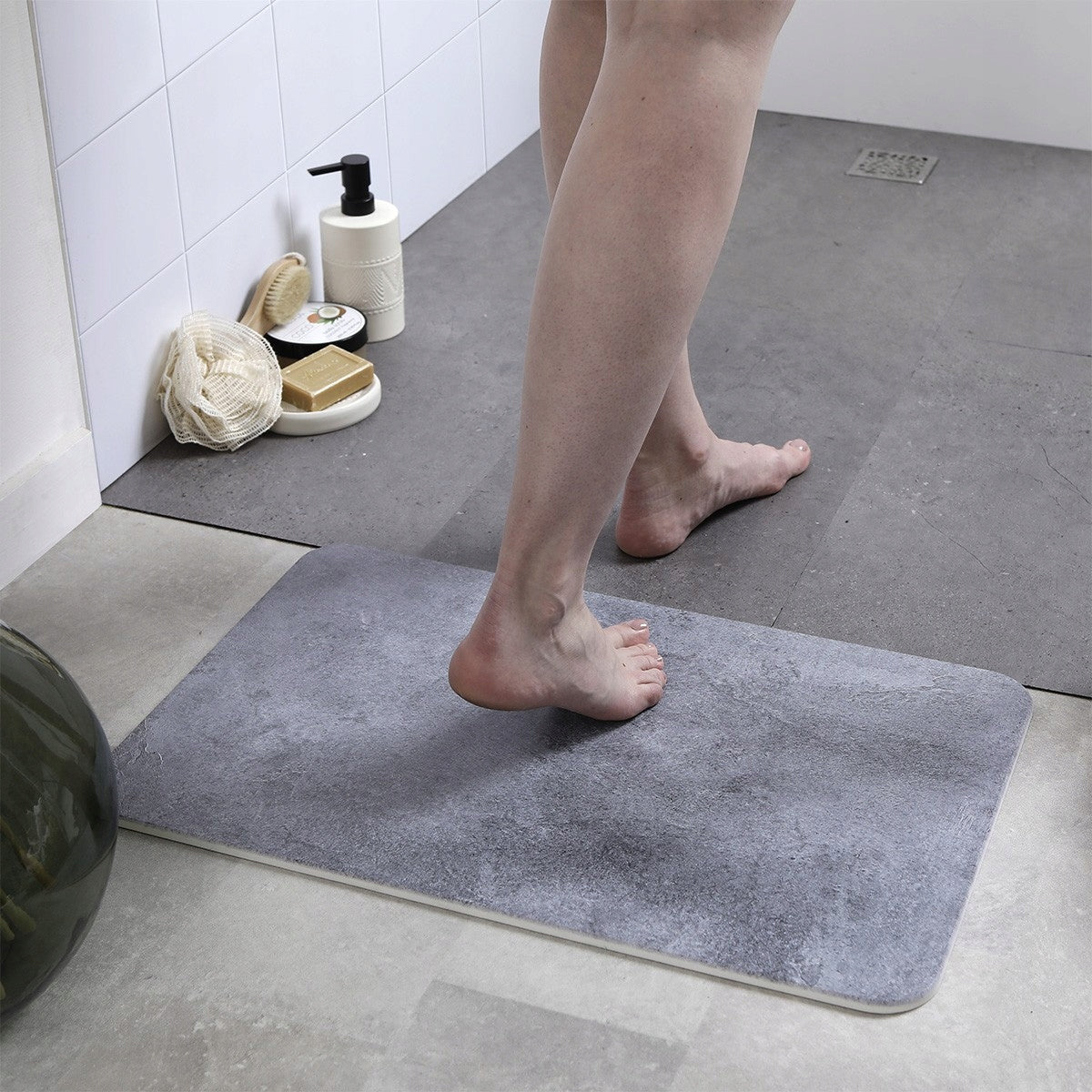 DIATOMITE BATHROOM MAT QUICK-DRYING STONE RUG PAD 39x60 Packaging status original