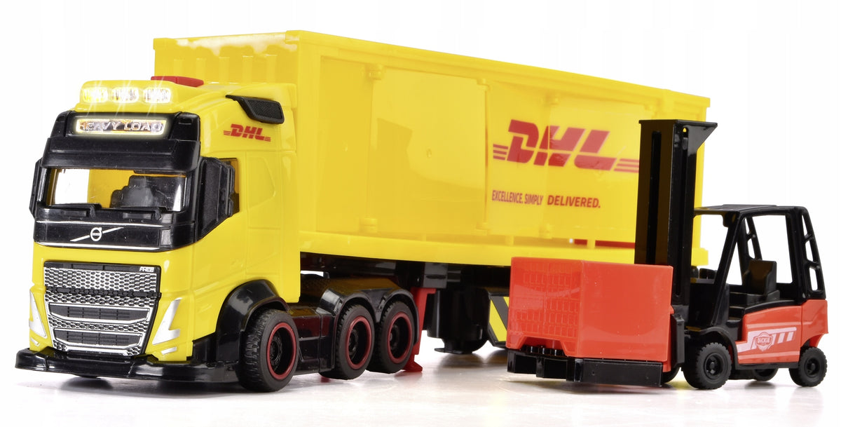 DICKIE Vehicle City Truck With Semitrailer DHL 35cm Dickie Toys Brand Dickie Toys