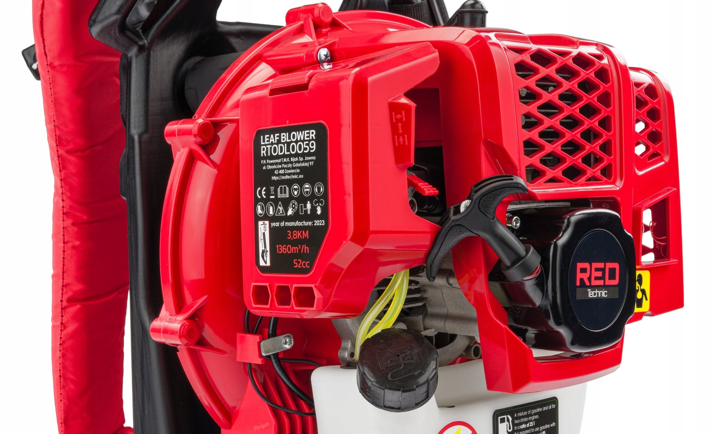 DIESEL BACKPACK BLOWER FOR SNOW GRASS LEAVES 3,8KM + OIL Tool weight 7.4 kg