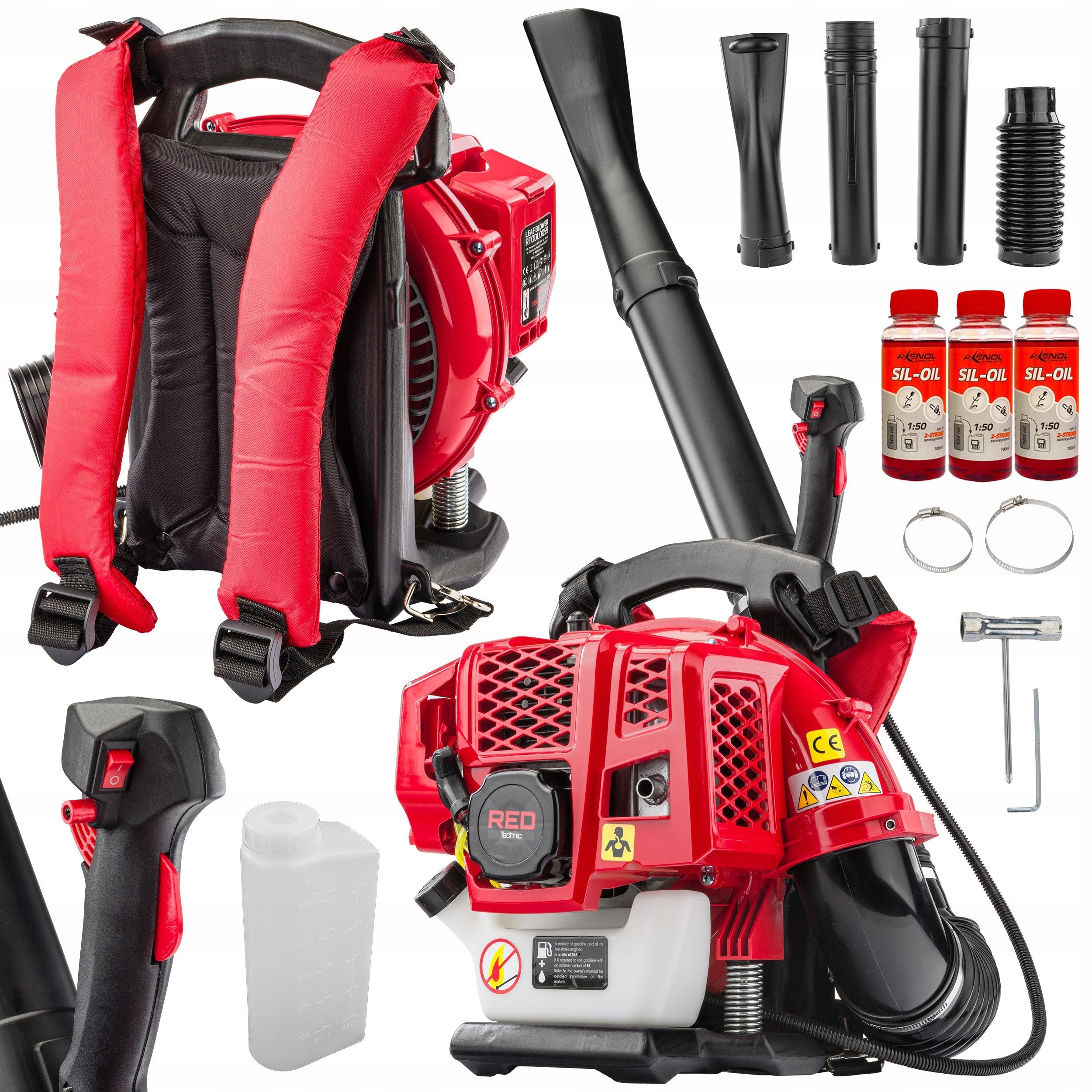 DIESEL BACKPACK BLOWER FOR SNOW GRASS LEAVES 3,8KM + OIL