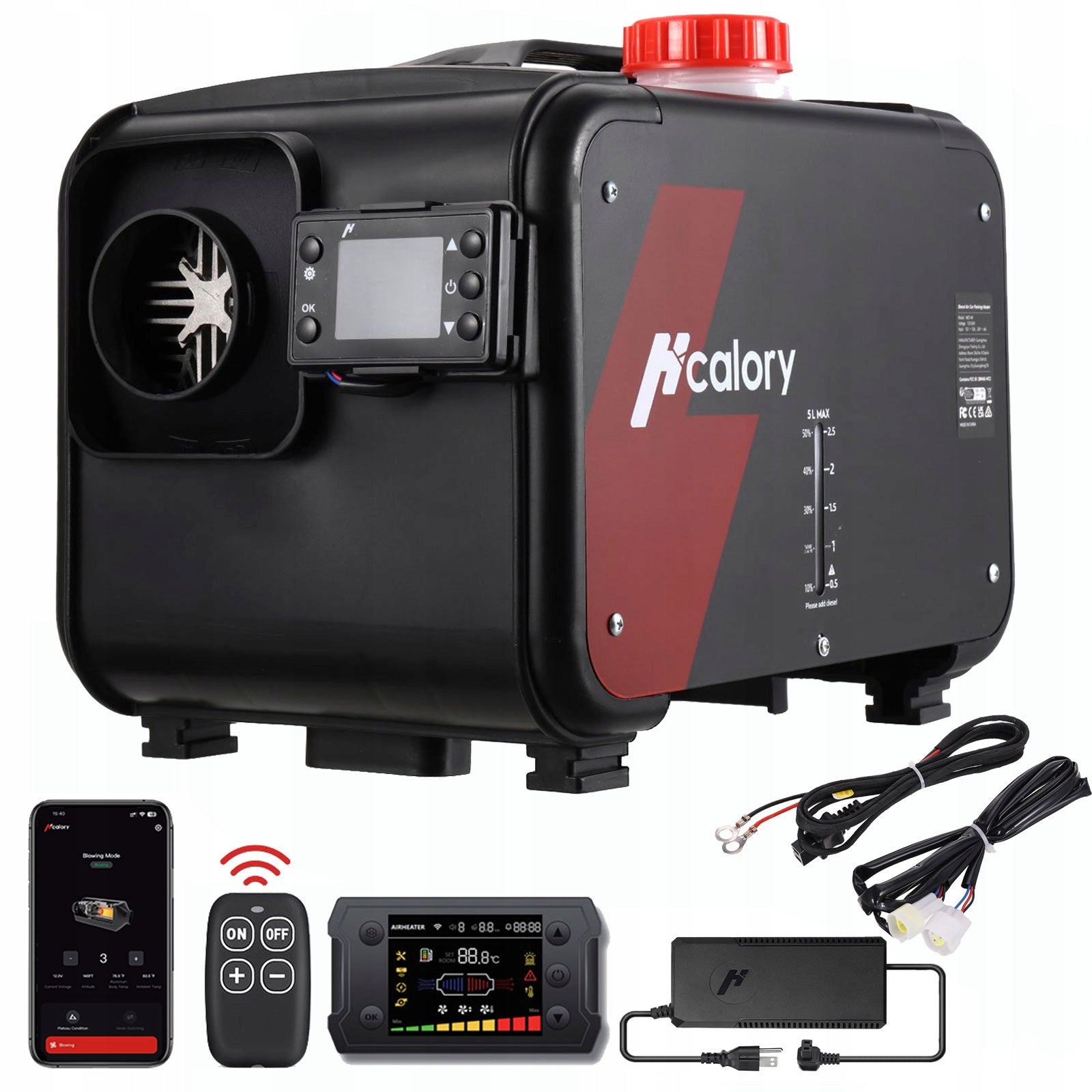 DIESEL HEATER OIL BLOWER WEBASTO 8KW 12/24V 230V BLUETOOTH