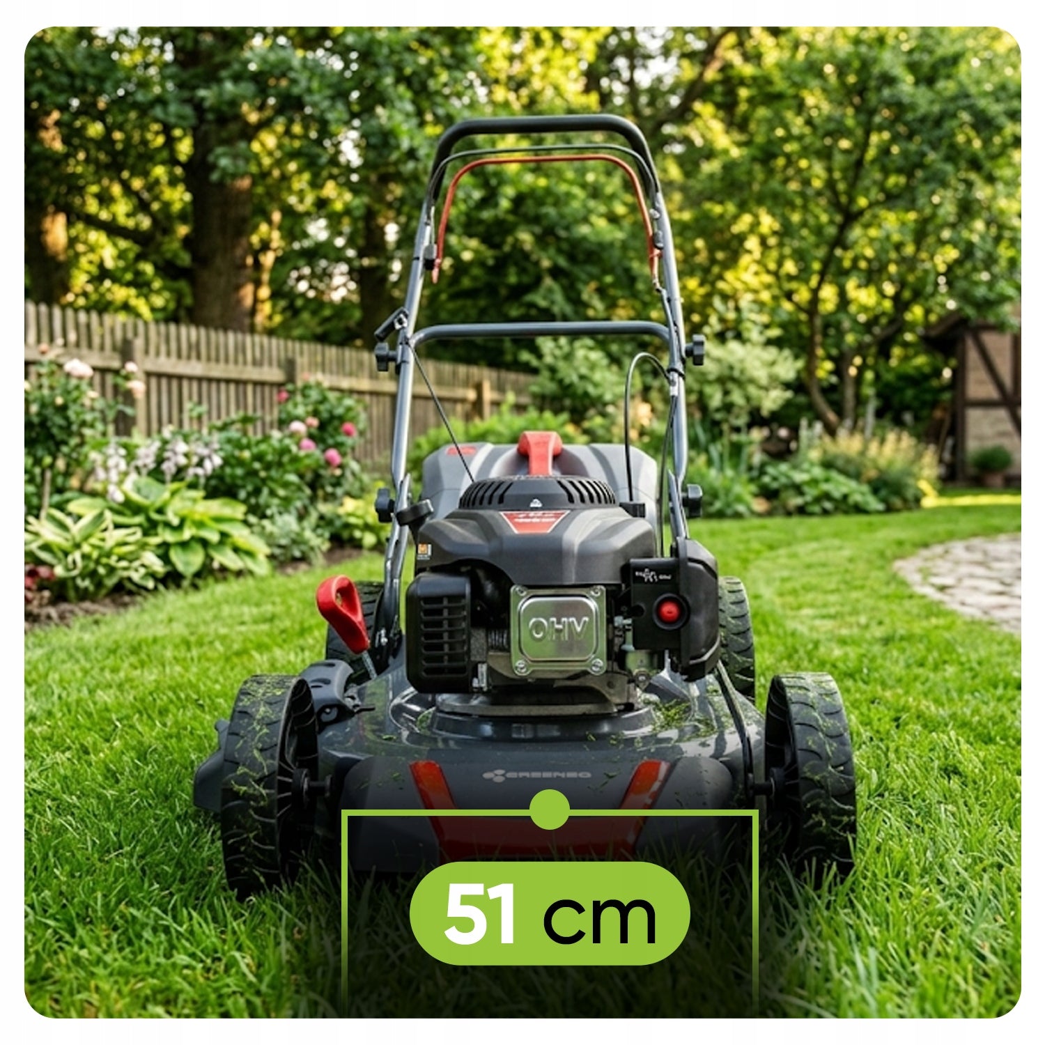 DIESEL LAWN MOWER WITH DRIVE 51cm ENGINE LONCIN 196cc POWERFUL + OIL Manufacturer code KS51-L200N