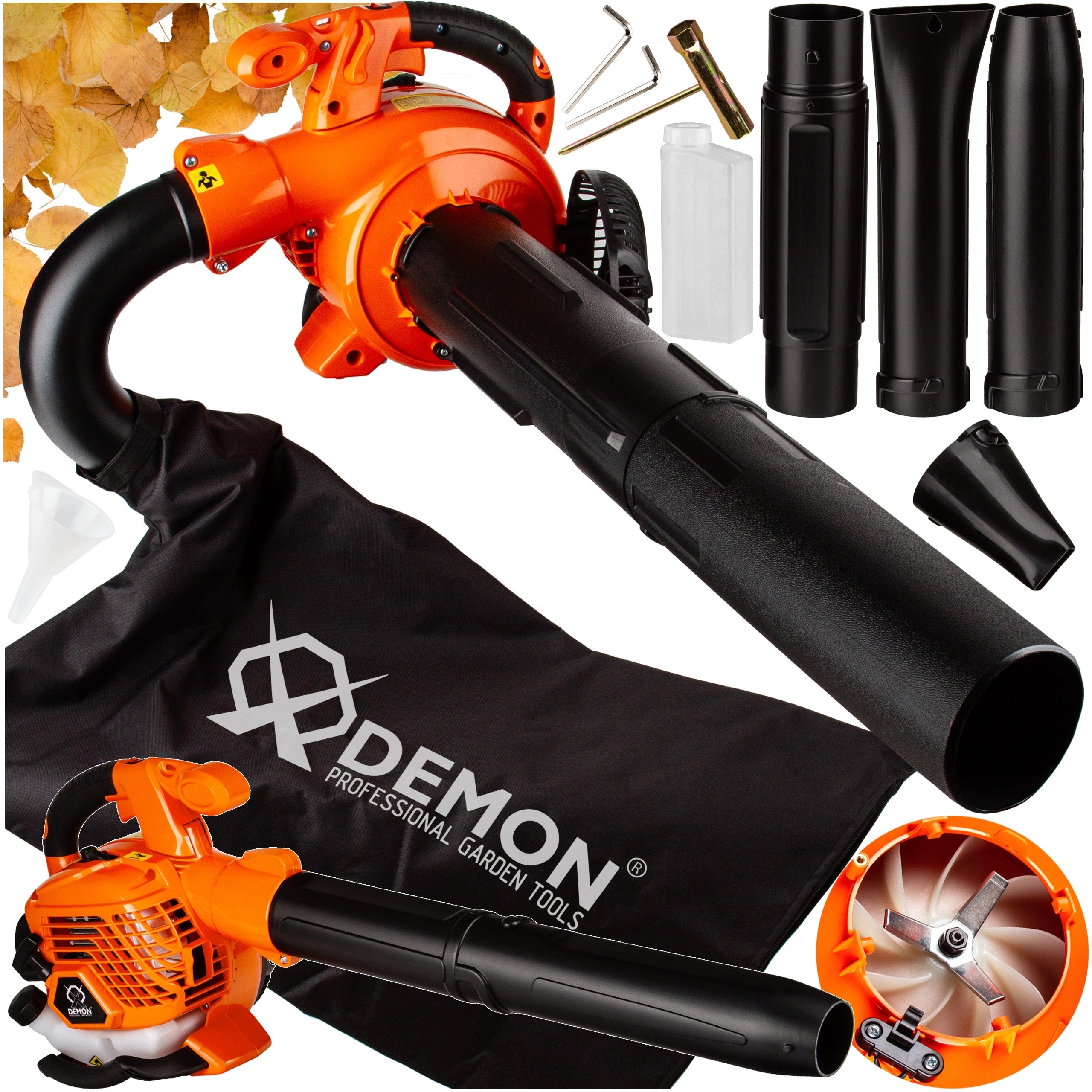 DIESEL LEAF BLOWER 4in1 GARDEN VACUUM CLEANER SHREDDER BAG 55L