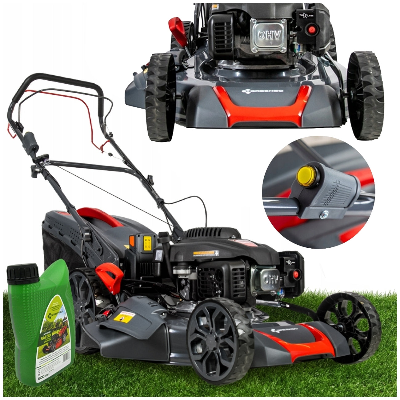 DIESEL MOWER WITH DRIVE 51cm ENGINE LONCIN 196cc POWERFUL STARTER+OIL
