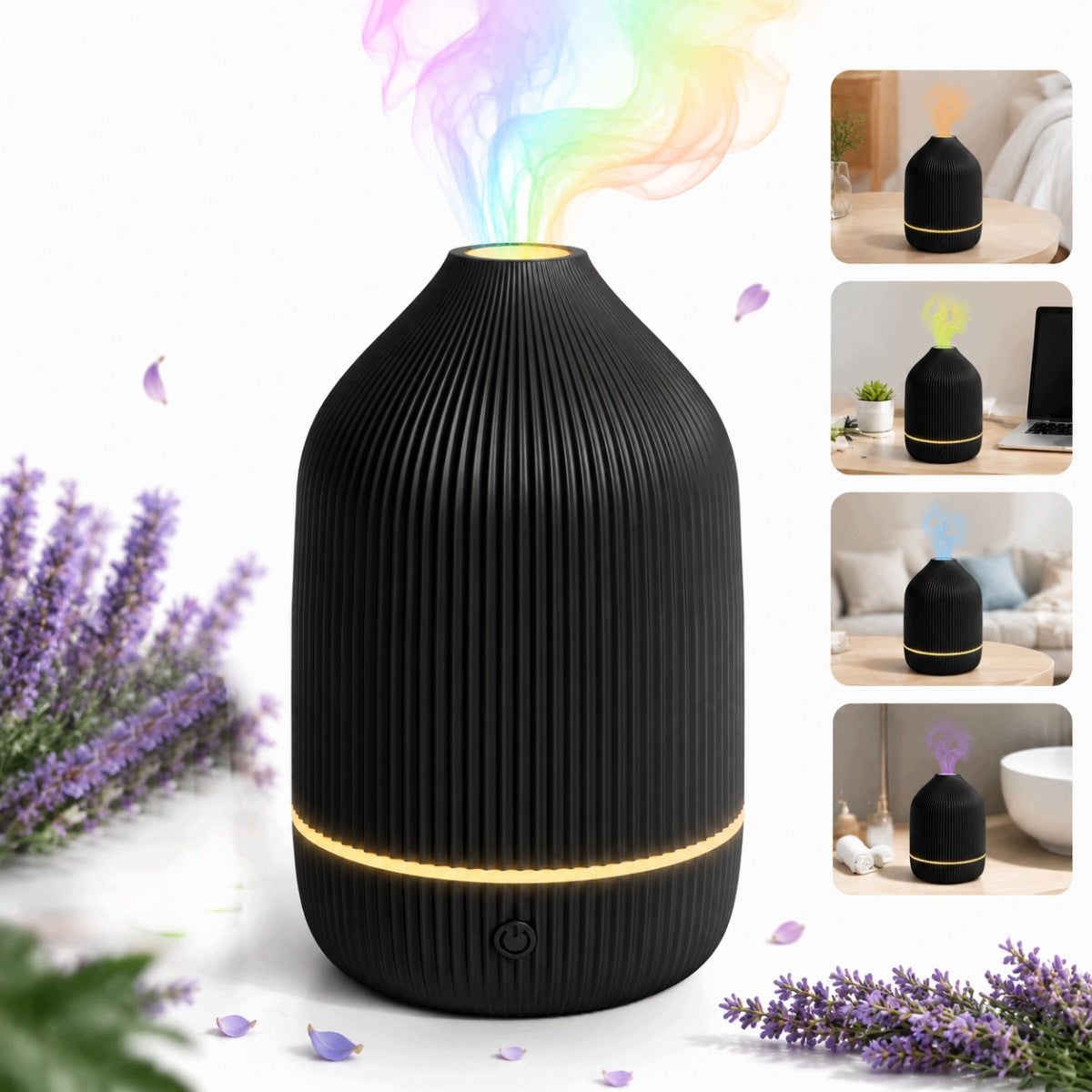 DIFFUSER FOR ESSENTIAL OILS RGB LED AROMATIZER HUMIDIFIER 100ML