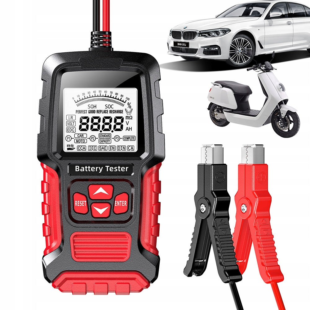 DIGITAL BATTERY TESTER 12V 24V FOXSUR FBT-300 3Ah - 200Ah