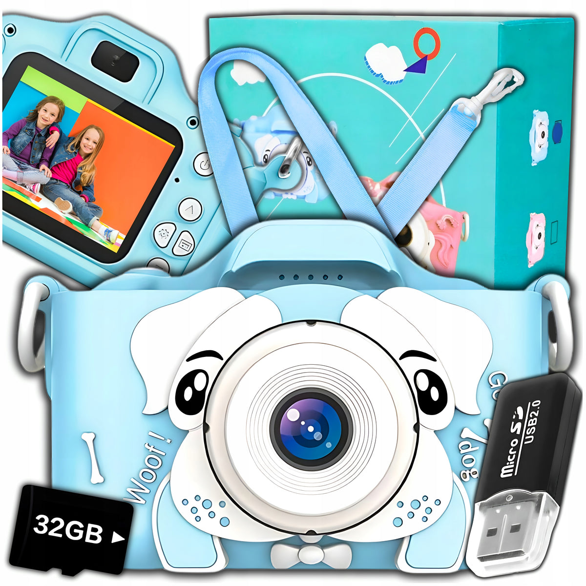 DIGITAL CAMERA FOR CHILDREN CAMERA TOY GAME + 32GB CARD