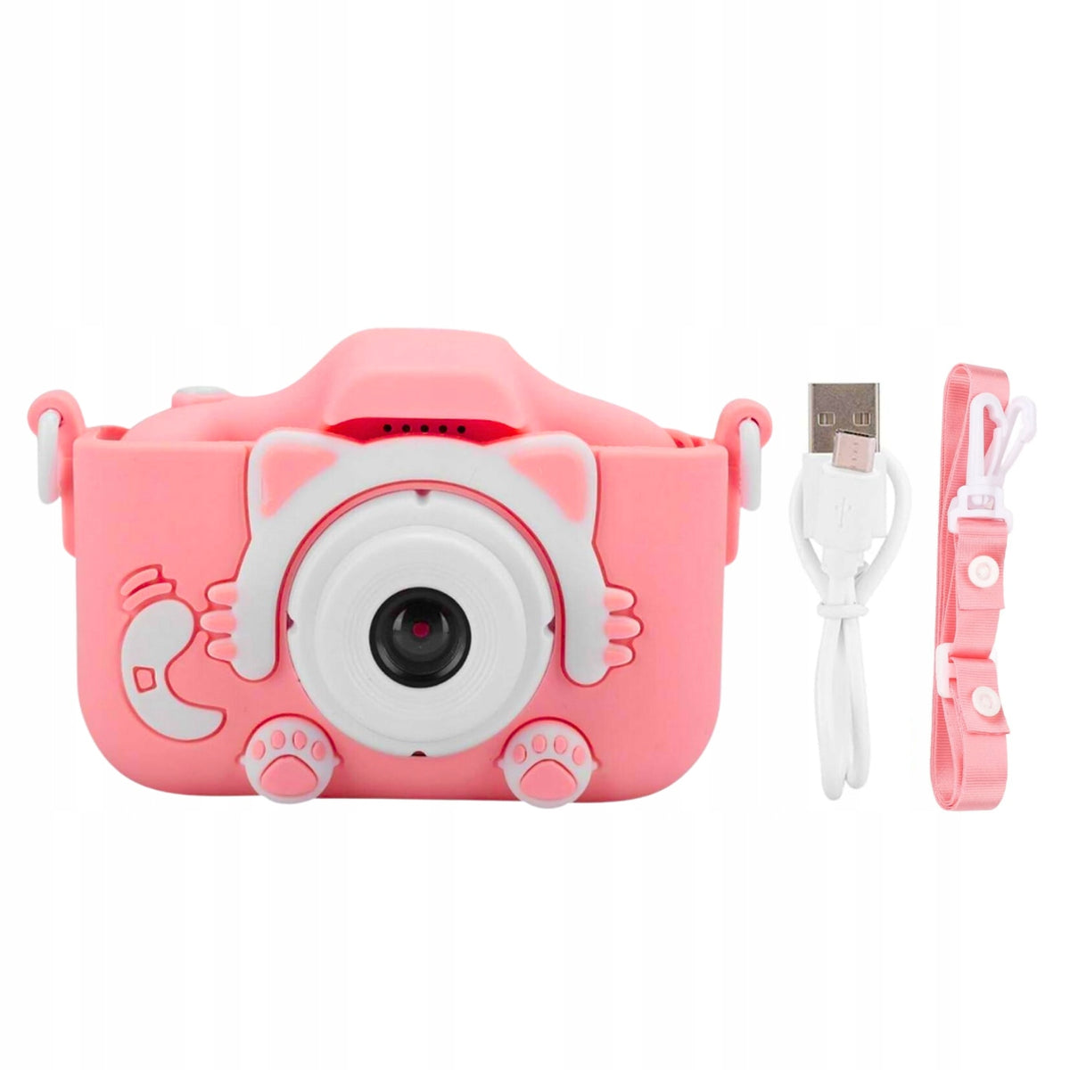 DIGITAL CAMERA FOR CHILDREN KITT WITH PHOTO MEMORY CARD + FREEBIE Color pink