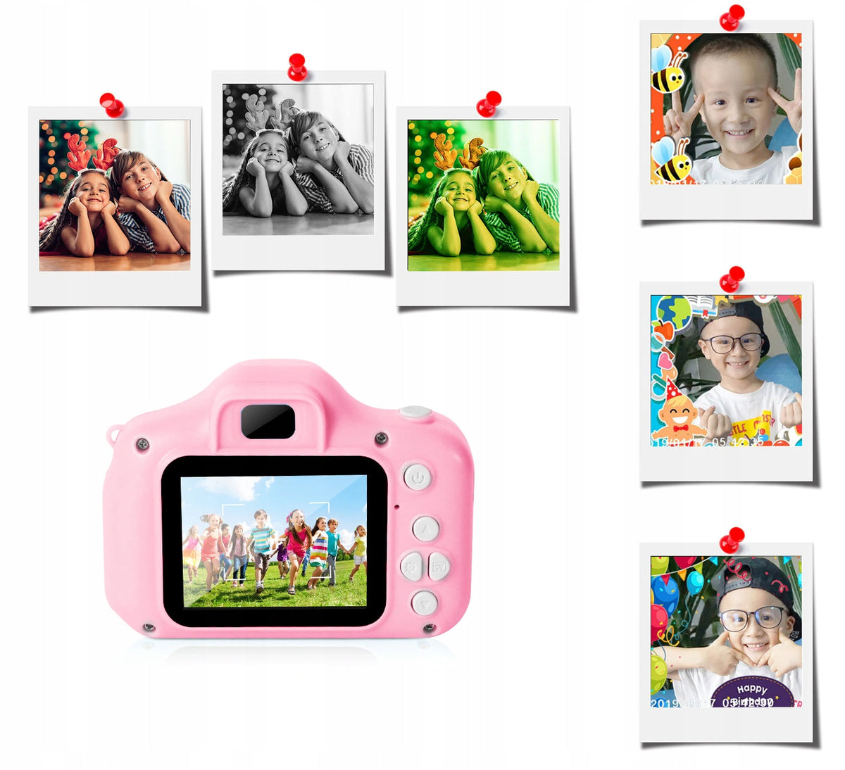 DIGITAL CAMERA FOR CHILDREN PHOTO CAMERA GAMES HD PINK PHOTOS FILM Manufacturer code Camera Children DIGITAL