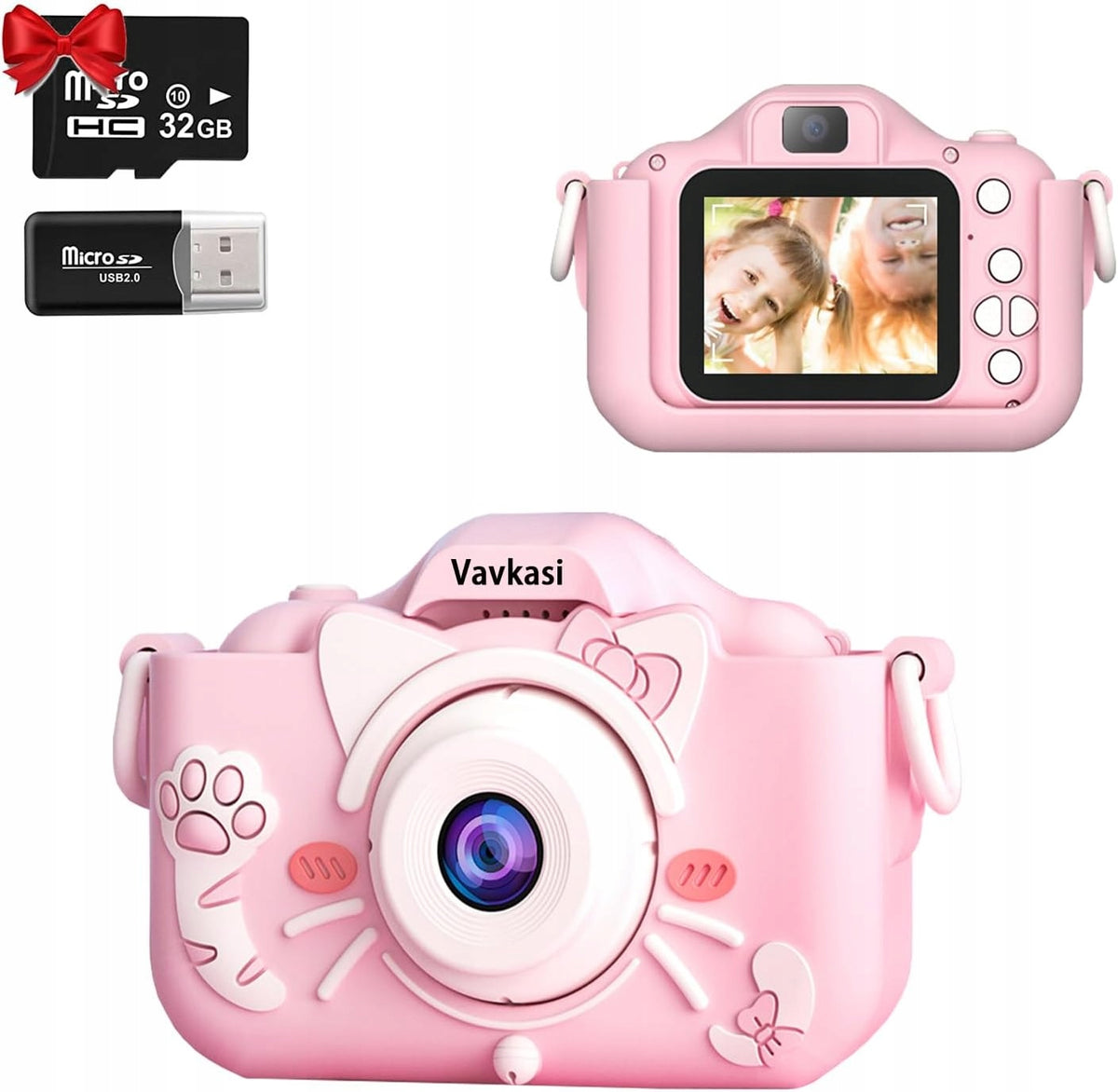 DIGITAL CAMERA FOR CHILDREN PHOTO KITTEN PINK SUPER GIFT