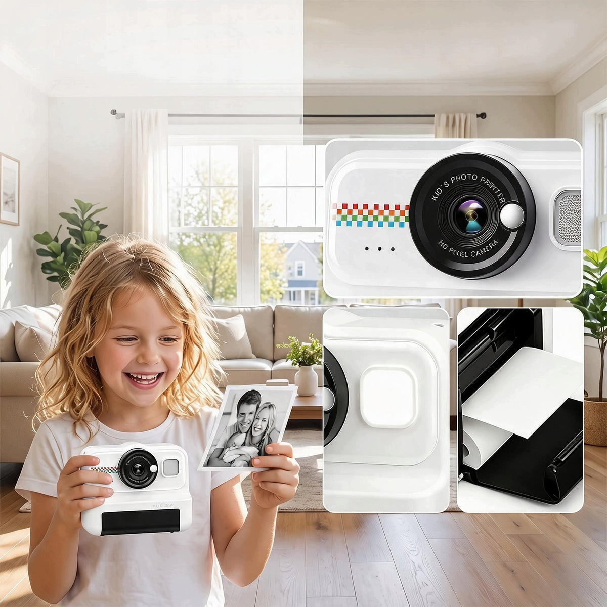DIGITAL CAMERA FOR CHILDREN WITH DOT AND GRAY-SHADE PRINTING MODES Brand no brand