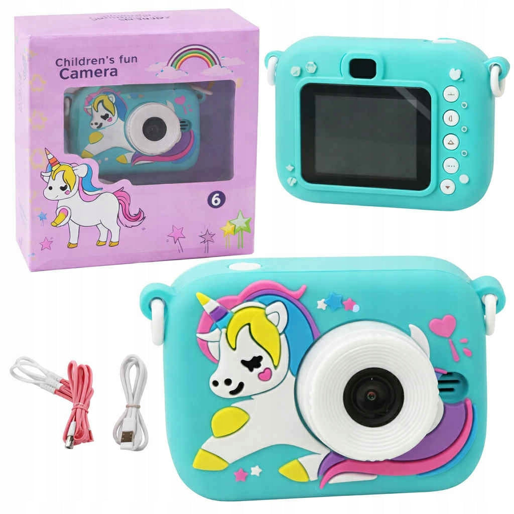 DIGITAL CAMERA FOR KIDS LEAN Toys Unicorn 48 Mpx HD Movies Games