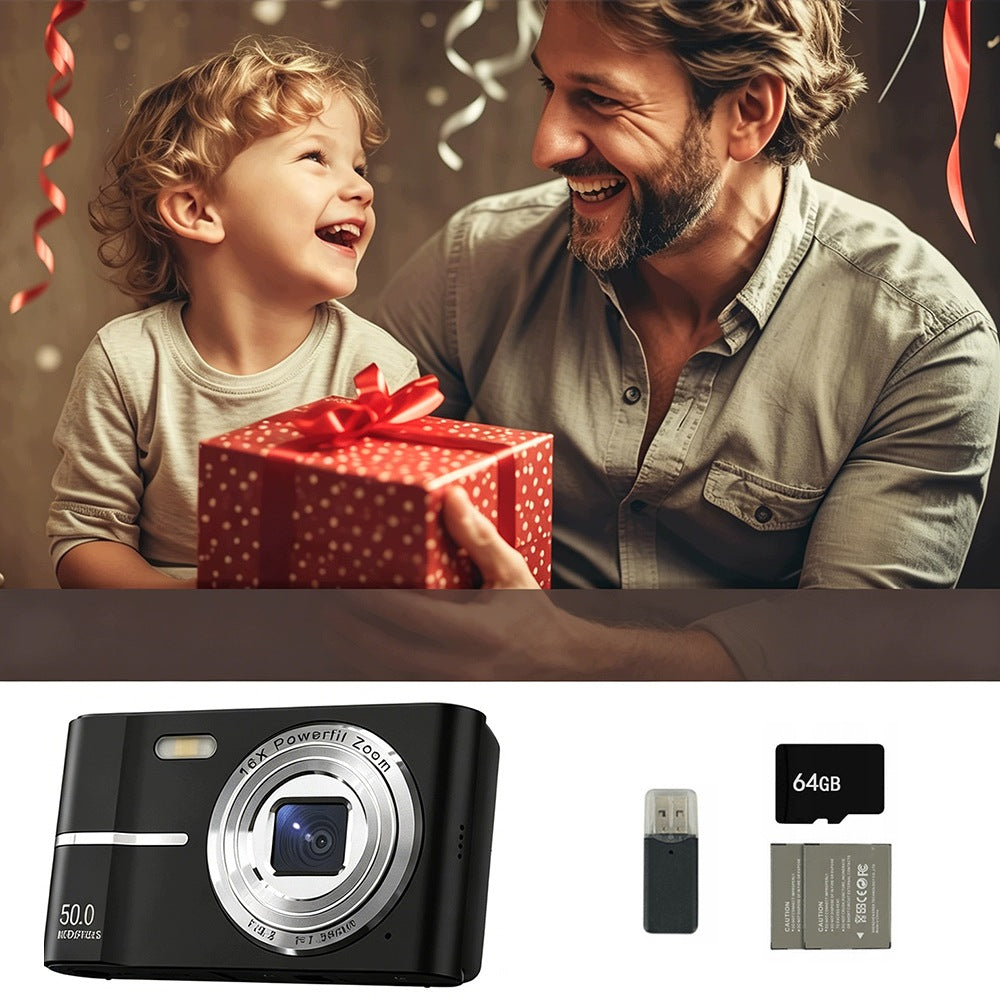 DIGITAL CAMERA HD 1080P 50MP RECORDING ANTISHAKE HOLIDAY GIFT Resolution 50 Mpx