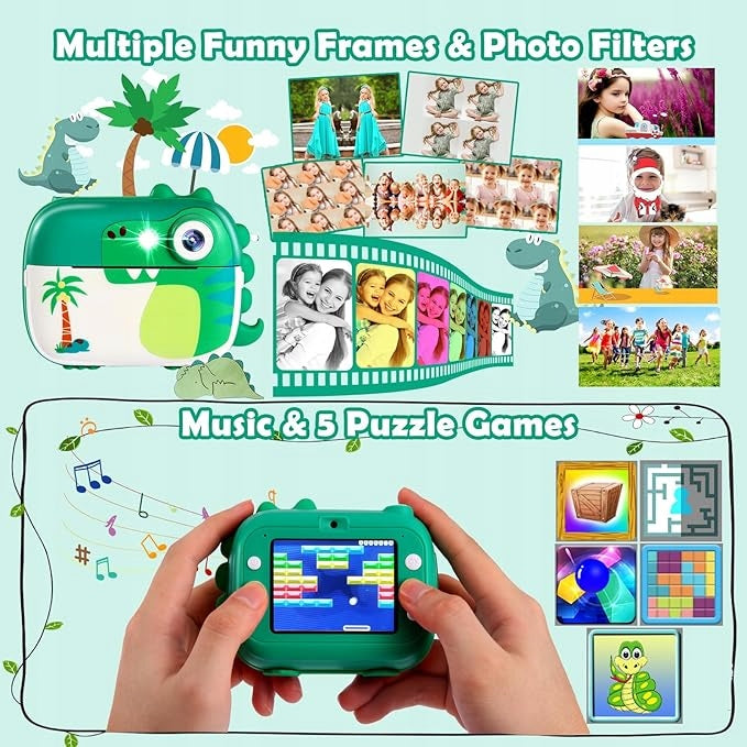 DIGITAL CAMERA WITH 1080P PRINTER 7 ROLLS PRINTABLE PAPER EAN (GTIN) 5713989674562