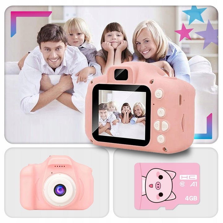 DIGITAL CAMERA for children child camera + card 4GB pink Manufacturer code Aparat kamera różowy