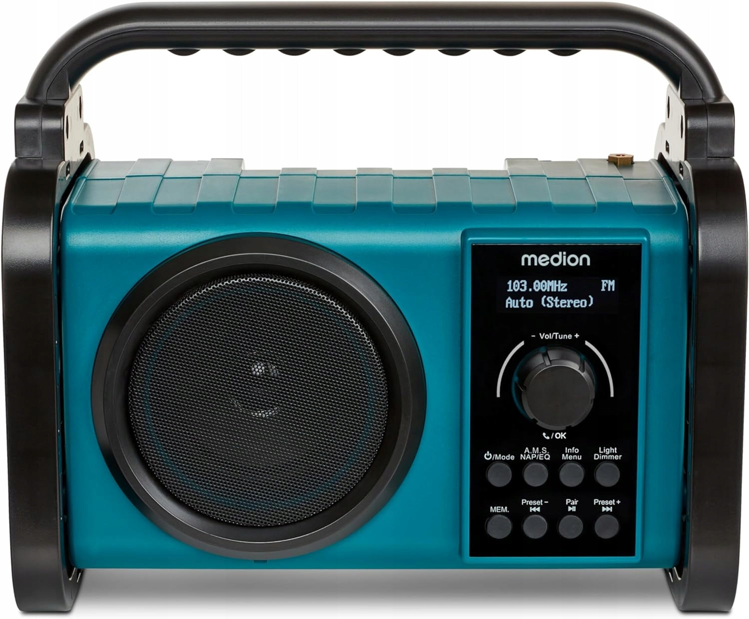 DIGITAL CONSTRUCTION RADIO SPLASHPROOF DAB+ FM BLUETOOTH IP44 LED LAMP