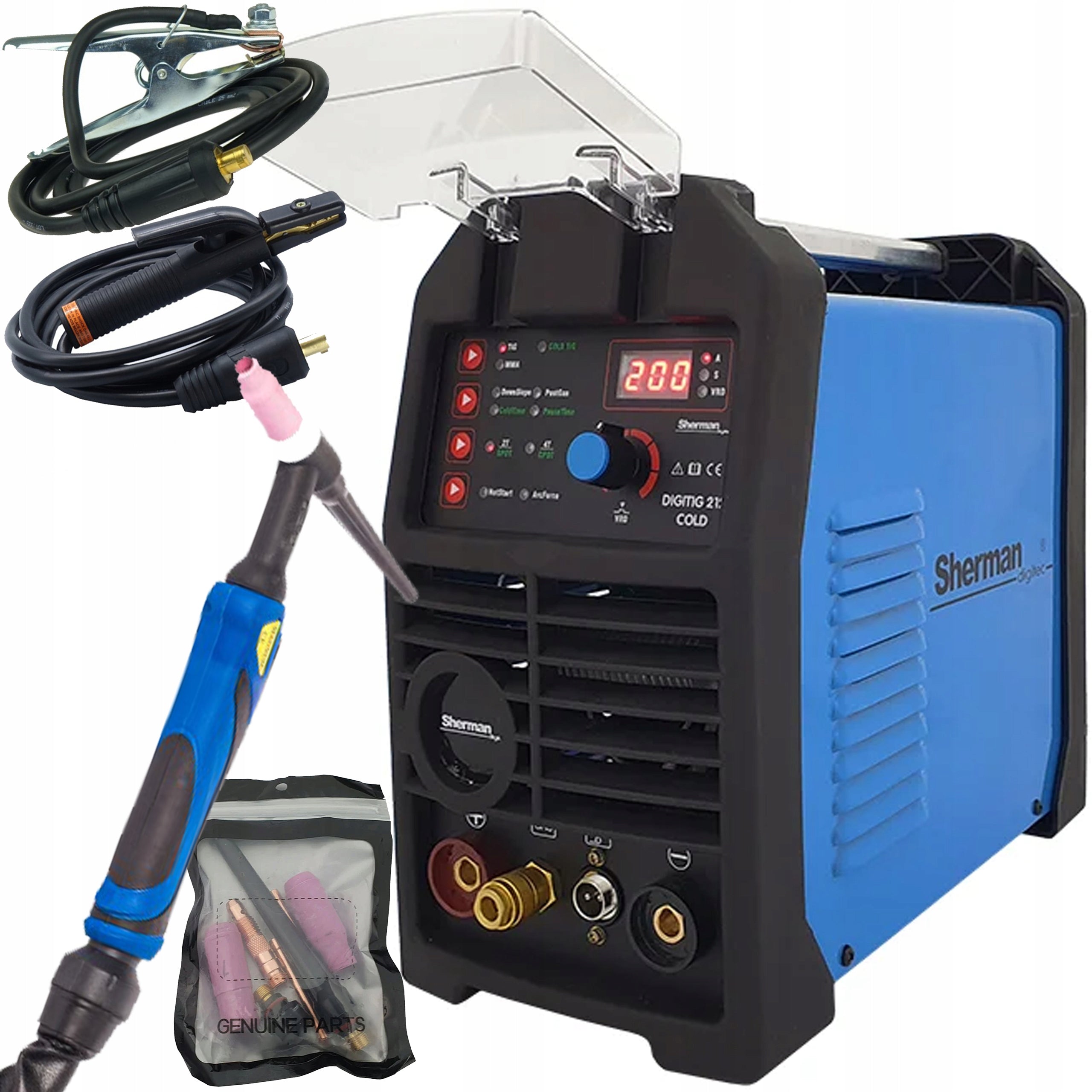 DIGITIG 212 COLD TIG HF DC MMA Welder - 200A, 230V, IGBT