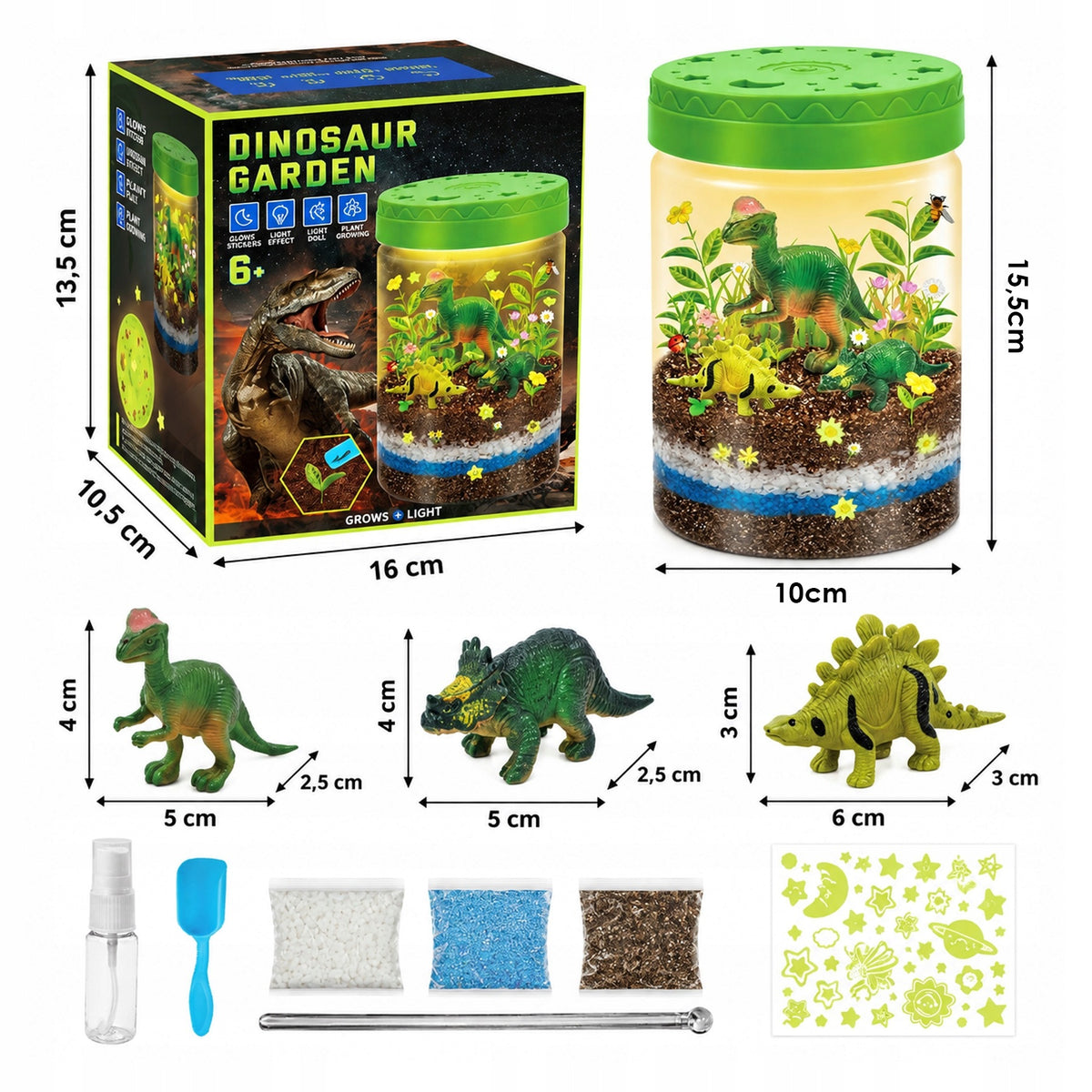 DINOSAUR GARDEN TERRARIUM PROJECTOR NIGHT LIGHT SAND PLANT STICKERS Brand Stator