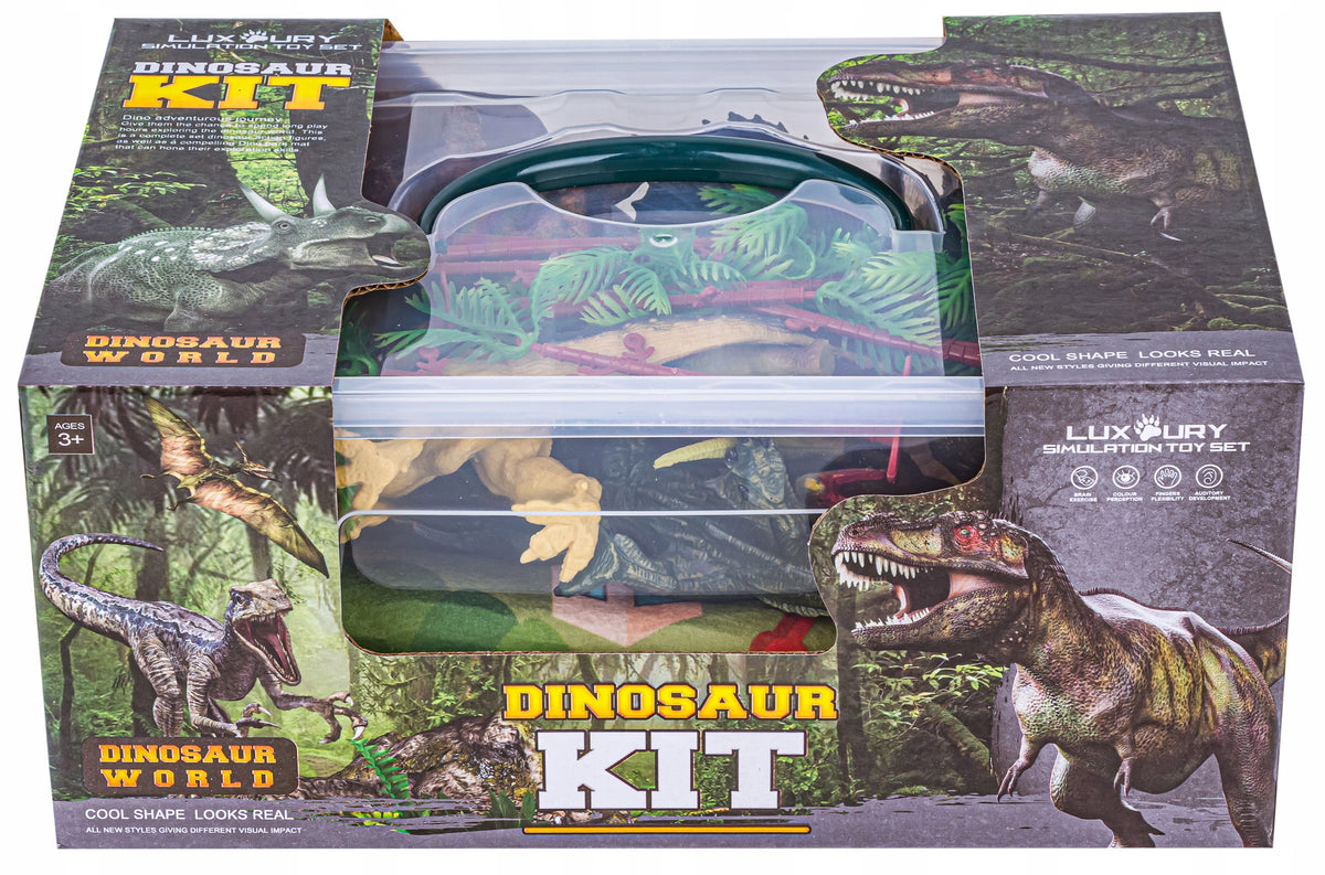 DINOSAUR Large Dinosaur Figurine Set CHEST MAT Dinosaur Figurines Brand ChRLD