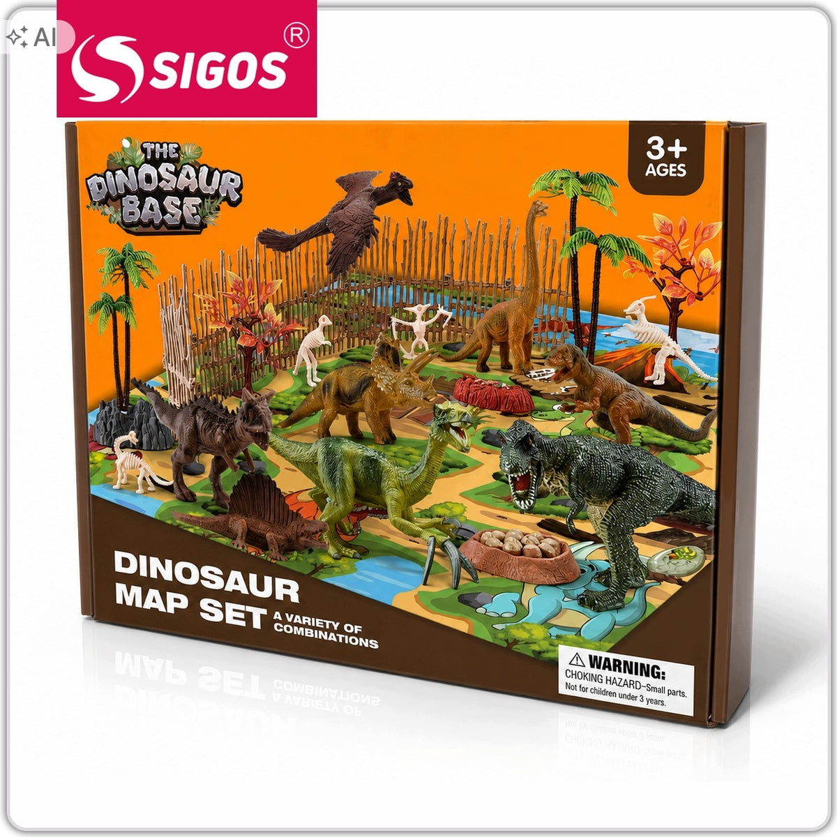 DINOSAURS Dinosaur Set for Children – Mat 100x80, Figurines, Accessories Manufacturer code DINOZAURY Zestaw Dinozaurów dla Dzieci