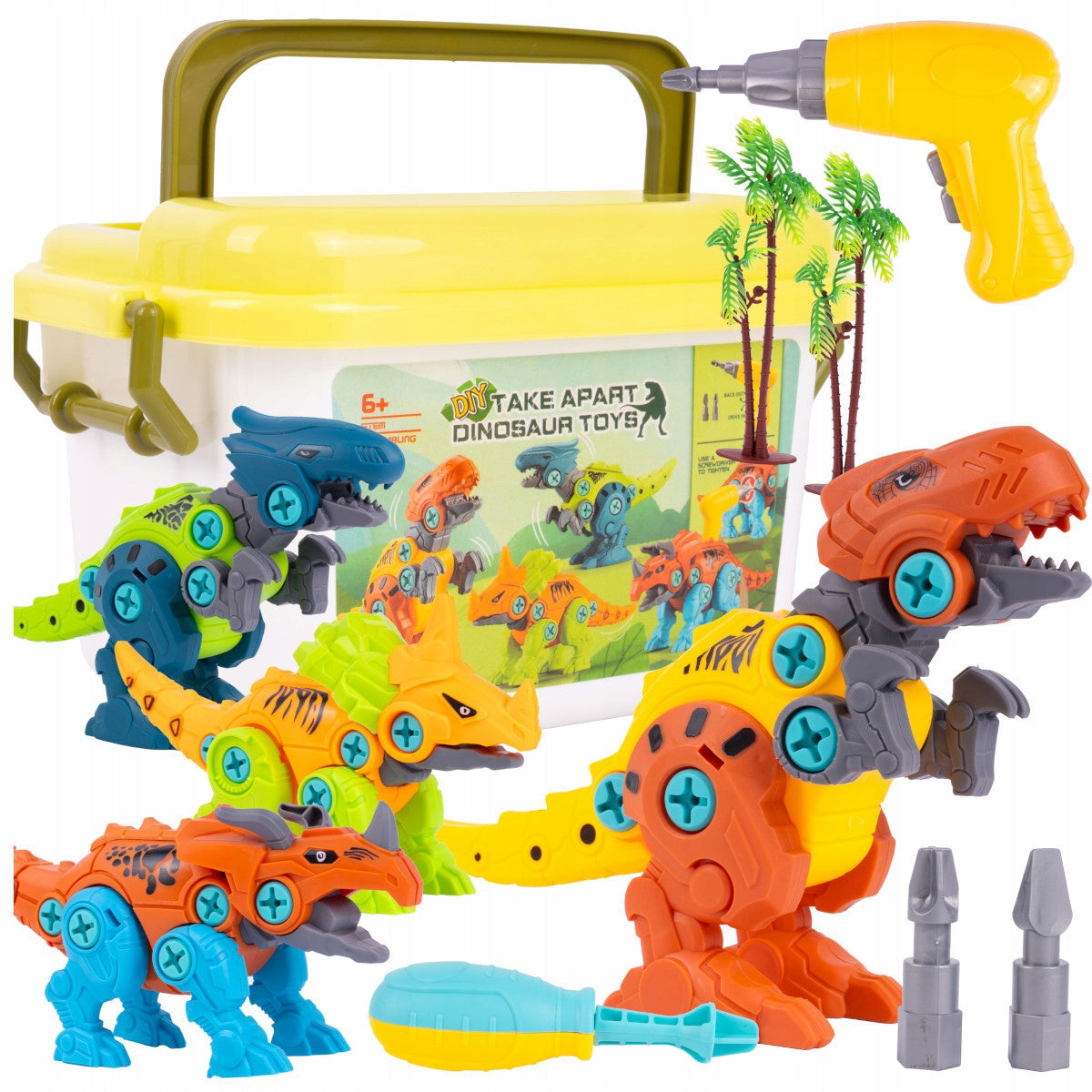 DINOSAURS FOR TWISTING BUILDING BLOCKS SET SCREWDRIVER 3D